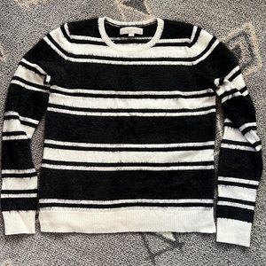 Loft | Fuzzy Striped Sweater